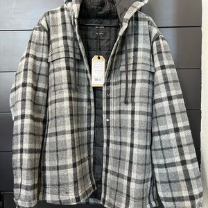 pRana - Asgard Hooded Flannel Shirt - Men’s - L - Black